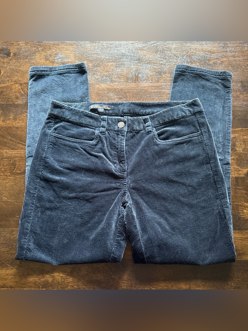 Brooks Brothers Navy Straight-Leg Corduroy Pants